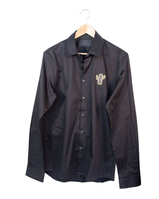 Diesel black shirt with a cactus embroidery