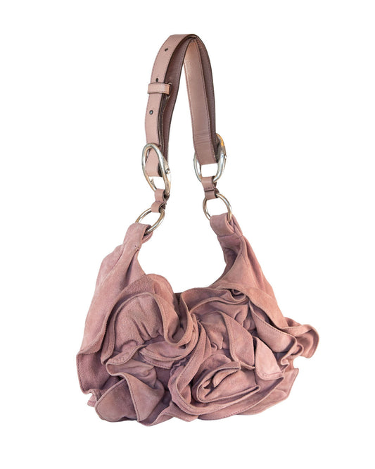 YSL pink velvet bag